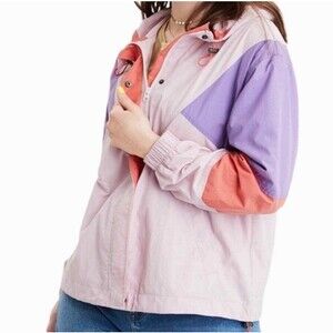 American Eagle Retro Color Block Windbreaker Jacket, Size XLarge